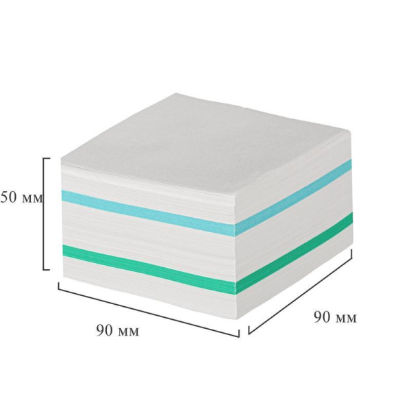 Блок для записей Attache 90x90x50 мм разноцветный (плотность 65 г/кв.м)