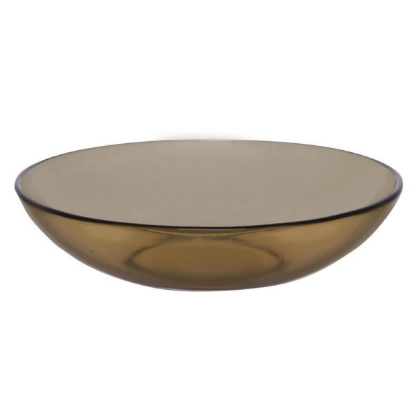 Тарелка стеклянная Glass Basilico диаметр 190 мм коричневая (60065551)