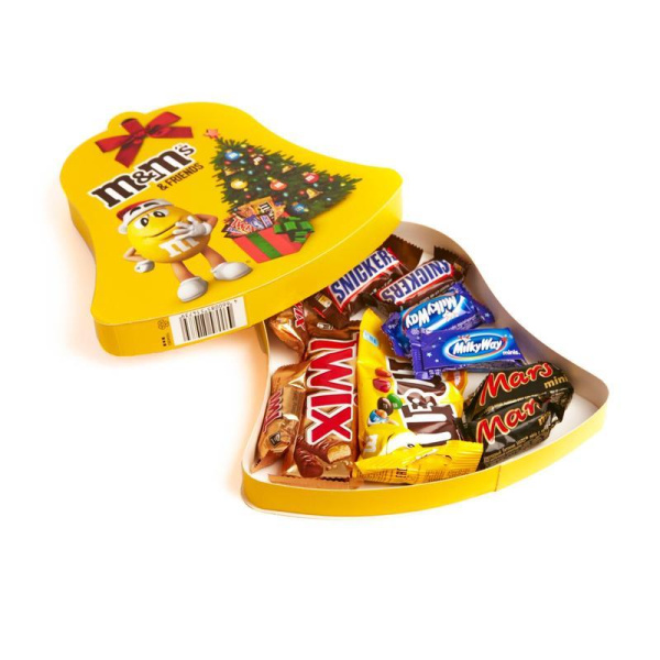 Шоколадные конфеты M&M's and Friends Новогодний колокольчик  ассорти 196 г