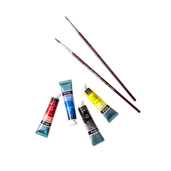 Набор с акварельными красками Малевичъ 4 цвета стартовый (10 предметов)