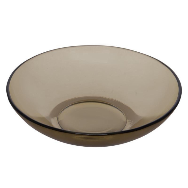 Тарелка стеклянная Glass Basilico диаметр 190 мм коричневая (60065551)