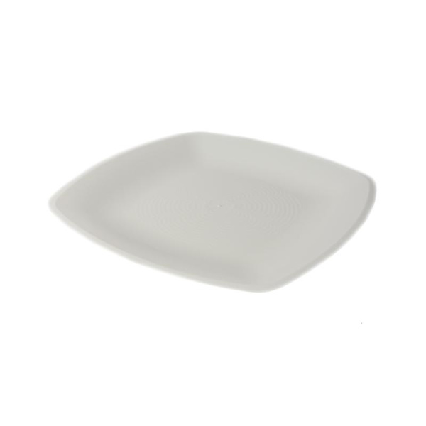 Тарелка одноразовая пластиковая 230х230 мм белая 12 штук в упаковке АВМ-Пластик