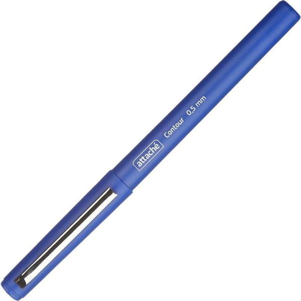 Линер Attache Contour синий c металлическим клипом (толщина линии 0.5 мм)