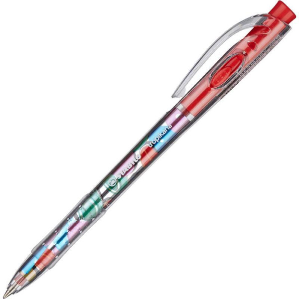 Ручка шариковая автоматическая Stabilo tropikana красная (толщина линии 0.38 мм)