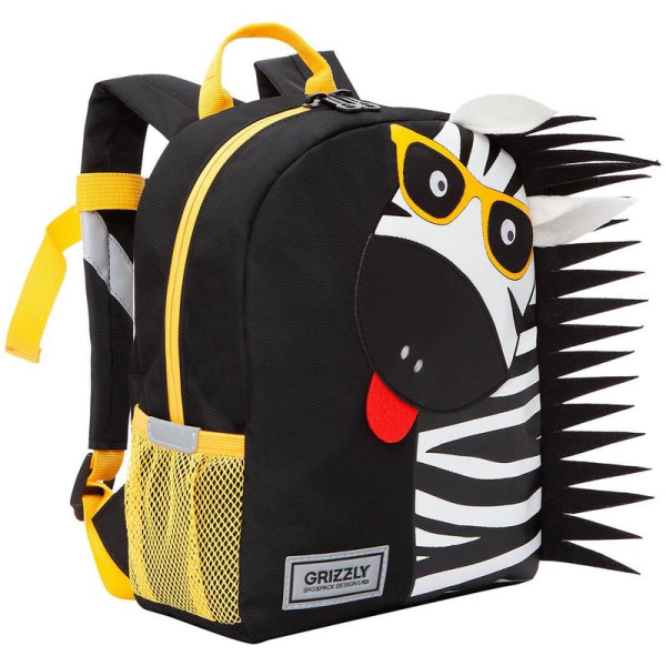 Рюкзак дошкольный Grizzly Зебра черный (RK-277-3)