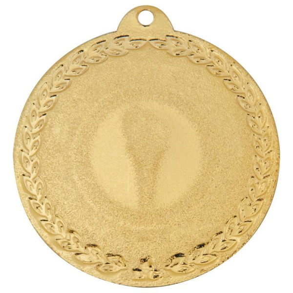Медаль призовая 1 место Факел 50 мм золотистая