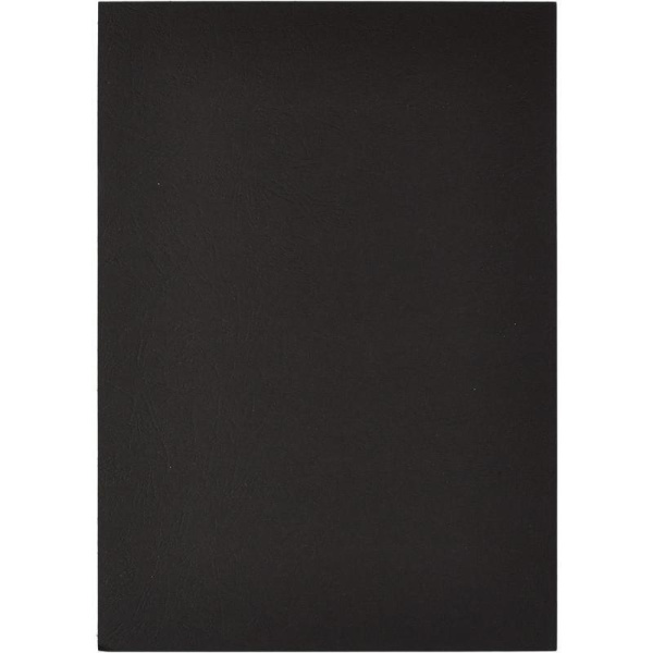 Обложки для переплета картонные ProMega Office черные, кожа, А4, 230г/м2, 1