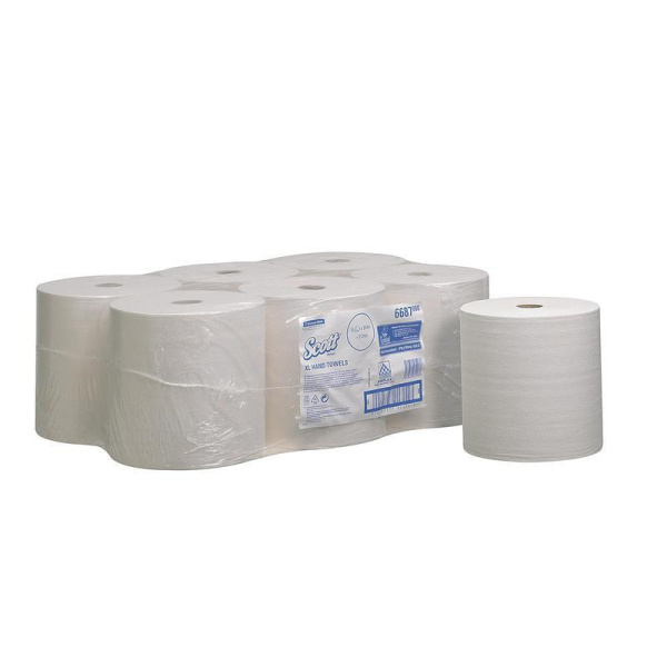 Полотенца бумажные в рулонах KIMBERLY-CLARK Scott XL 1-слойные 6 рулонов  по 354 метра (артикул производителя 6687)