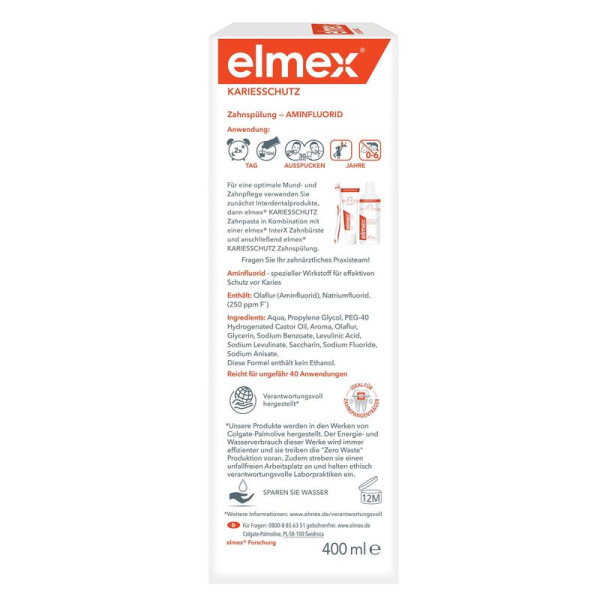 Ополаскиватель для полости рта Elmex Защита от кариеса 400 мл