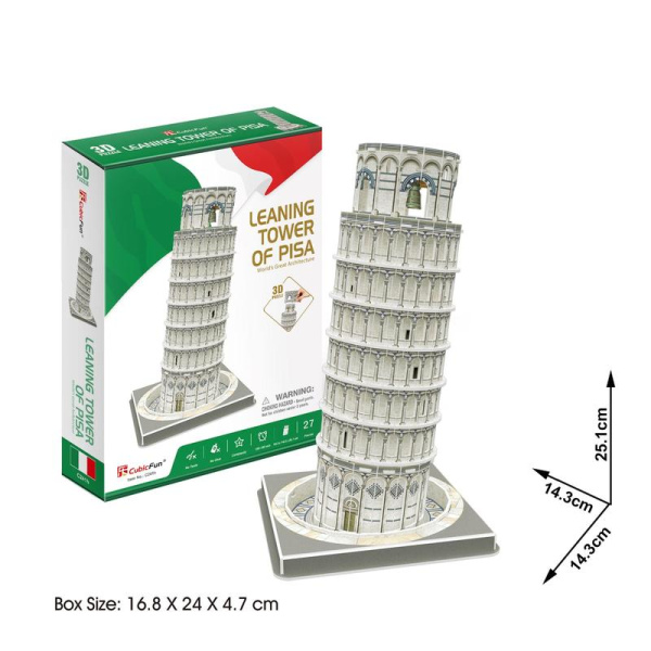 Пазл 3D CubicFun Пизанская башня 27 элементов