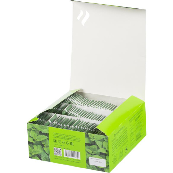 Чай Деловой Стандарт Green Melissa зеленый с мелиссой 100 пакетиков