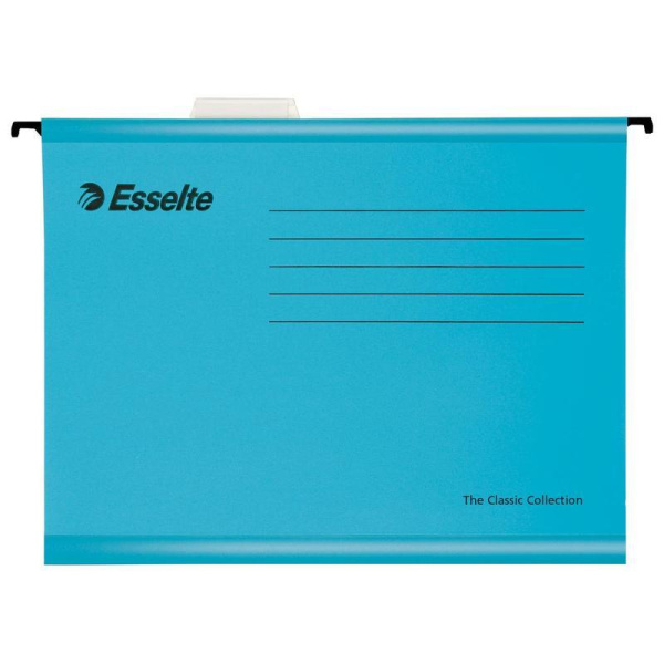 Подвесная папка Esselte Classic А4 до 250 листов синяя (25 штук в упаковке)