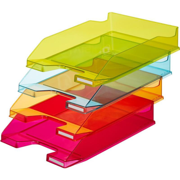 Лоток для бумаг горизонтальный Exacompta разноцветный (4 штуки в упаковке)