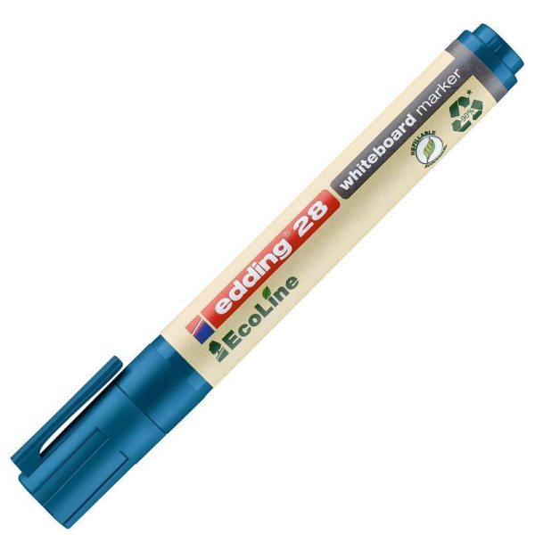 Маркер для белых досок Edding 28/3 Ecoline синий (толщина линии 1,5-3 мм)
