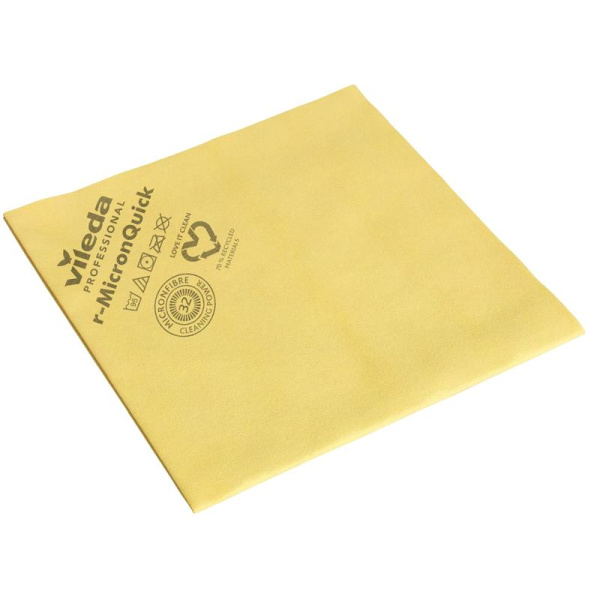Салфетки хозяйственные Vileda Professional МикронКвик микрофибра 40х38  см 135 г/кв.м желтые 5 штук в упаковке (артикул производителя 170638)