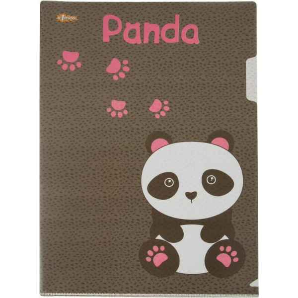 Папка уголок №1 School Panda А4 пластиковая в ассортименте (2 штуки в  упаковке)