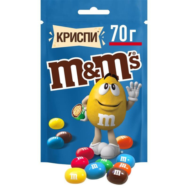 Драже M&M`s  Криспи с шоколадом 70 г