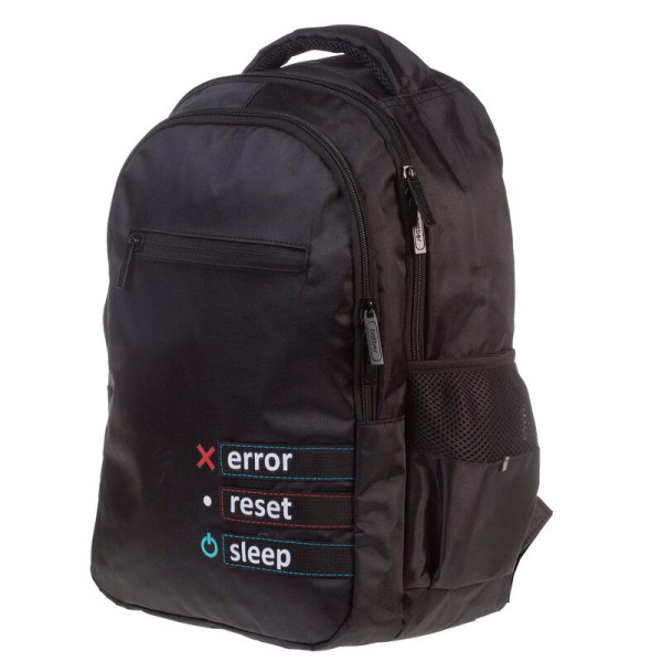 Рюкзак школьный Hatber Basic Style Перезагрузка черный (NRk_89083)