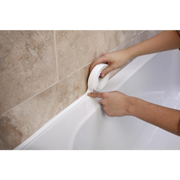 Клейкая лента бордюрная Unibob для герметизации стыков ванн и раковин белая 60 мм x 3.35 м толщина 40 мкм