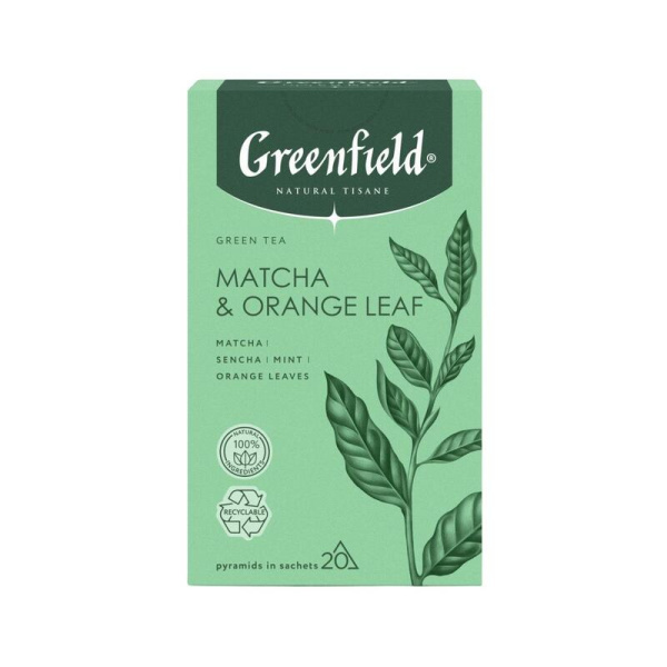 Чай Greenfield Natural Tisane Matcha & Orange Leaf зеленый 20  пакектиков
