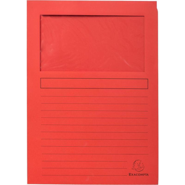 Папка-уголок Exacompta с окном картонная в ассортименте (10 штук в упаковке)