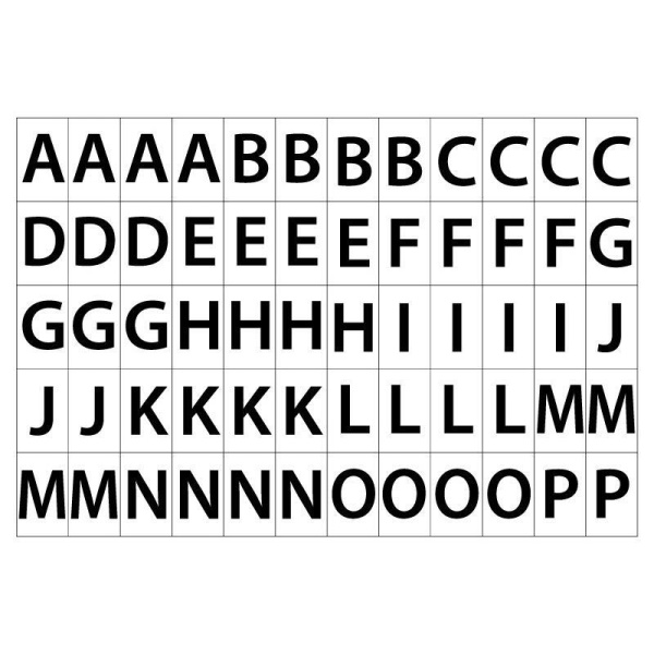 Этикетки самоклеящиеся Promega label Английский алфавит 39х23.5 мм 60  штук на листе белые (20 листов в упаковке)