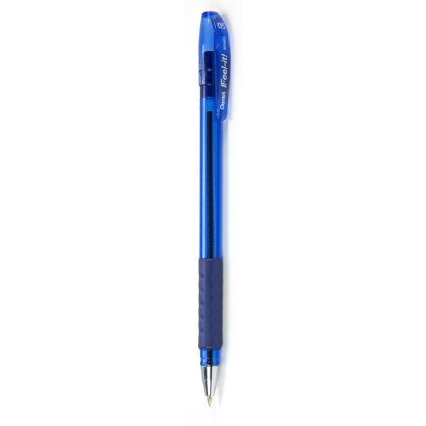 Ручка шариковая синяя Pentel Feel it! (толщина линии 0.2 мм)
