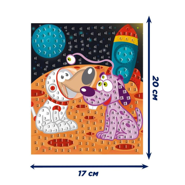 Мозаика детская Апплика Космические собаки 8 элементов