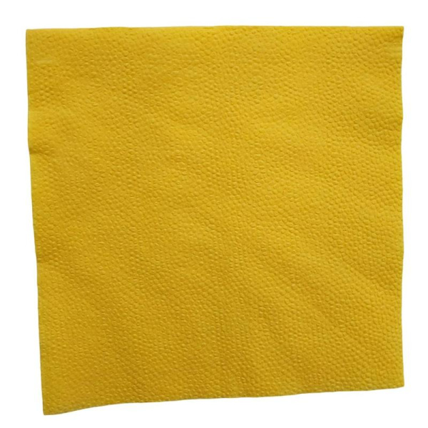 Салфетки бумажные Profi Pack 33x33 см желтые 1-слойные 250 штук в  упаковке