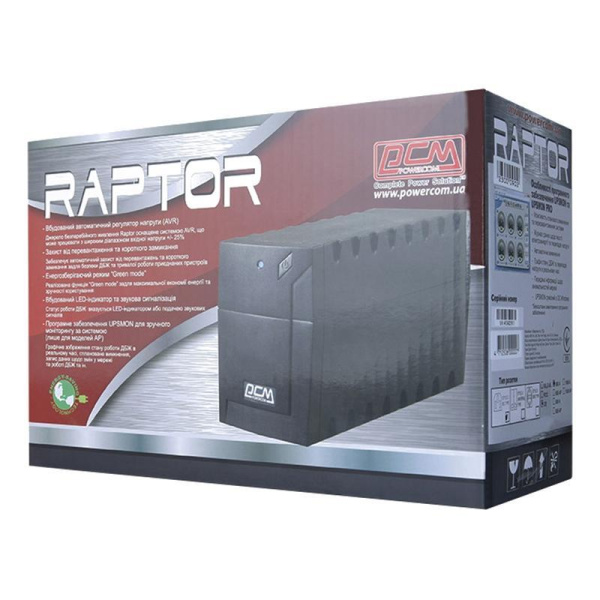 Источник бесперебойного питания Powercom Raptor RPT-600AP EURO