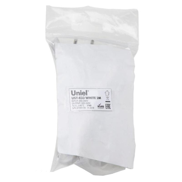 Провод с таймером для фитосветильника Uniel Ust-E33 White 2M  (UL-00006493)