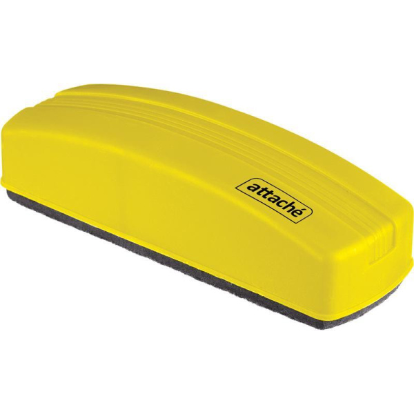 Губка-стиратель для магнитно-маркерных досок Attache магнитная желтая  (160x55x45 мм)