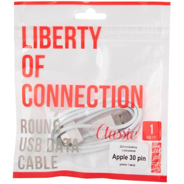 Кабель LP USB 2.0 - Apple 30 pin   1 метр   белый CD126578
