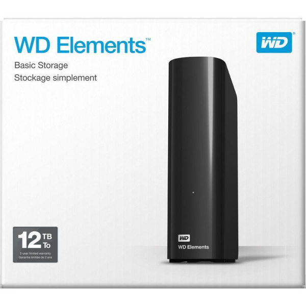 Внешний жесткий диск WD Elements Desktop HDD 12Tb (WDBWLG0120HBK-EESN)
