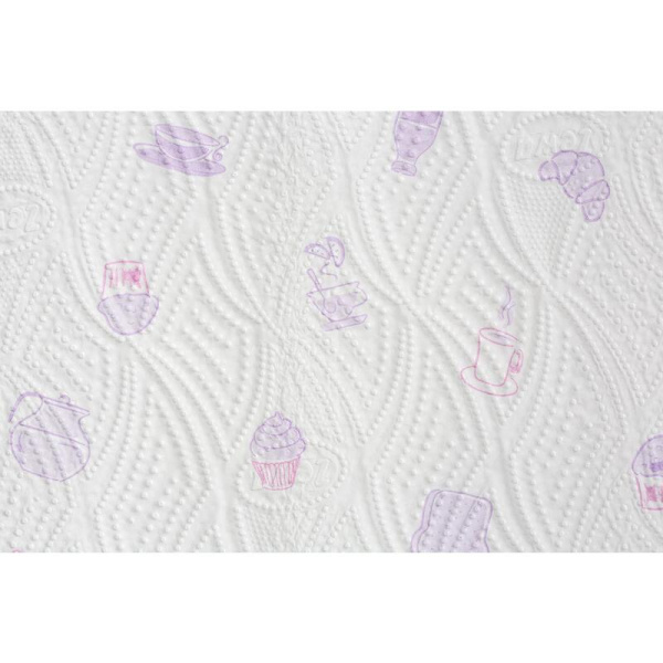 Полотенца бумажные Zewa Premium Декор 2-слойные белые 4 рулона по 13.5  метров