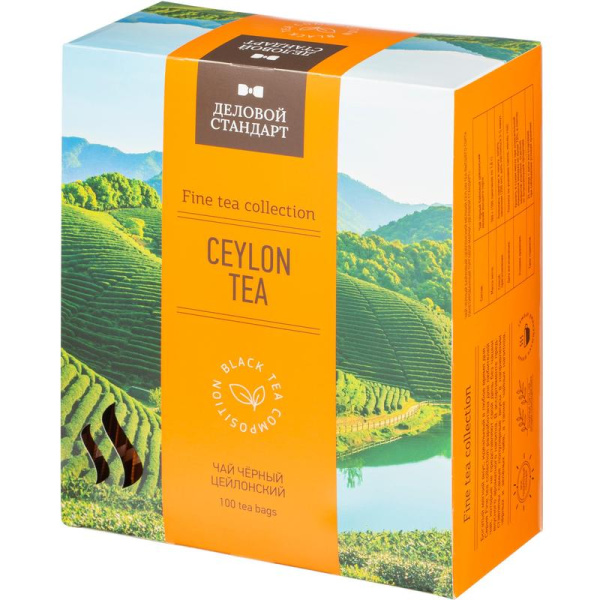 Чай Деловой Стандарт Ceylon tea черный 100 пакетиков