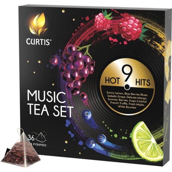 Чай Curtis Music Tea Set ассорти 36 пакетиков