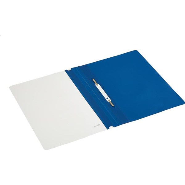 Скоросшиватель пластиковый Комус А4 до 100 листов синий (толщина обложки 0.13/0.18 мм)