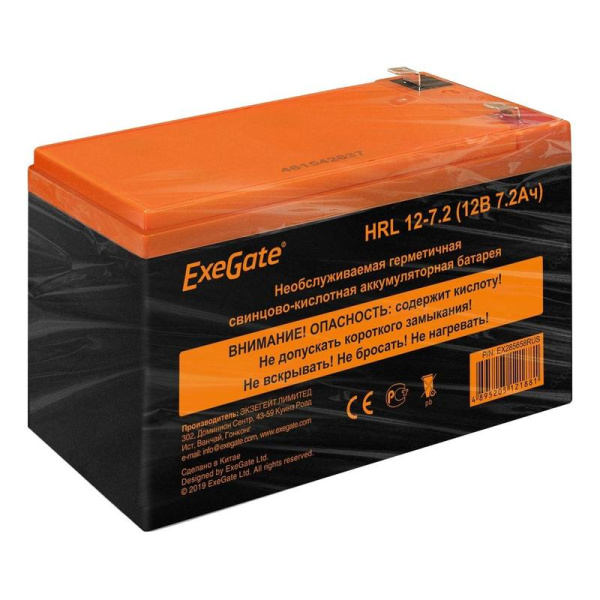Батарея для ИБП ExeGate HRL 12-7.2 12 В 7.2 Ач