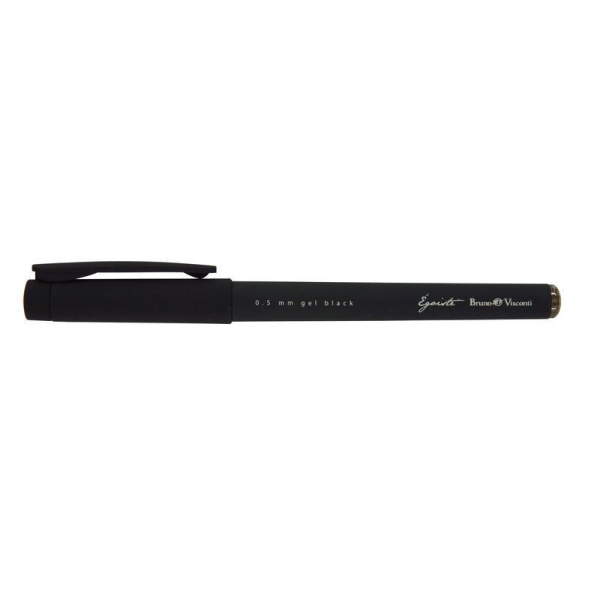 Ручка гелевая неавтоматическая Bruno Visconti Egoiste Black черная  корпус soft touch (толщина линии 0.5 мм)