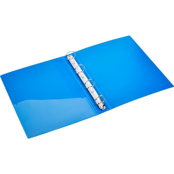 Папка на 4-х кольцах Attache пластиковая 42 мм синяя