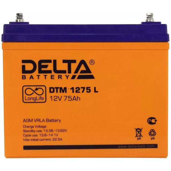Батарея для ИБП Delta DTM 1275 L 12 В 75 Ач