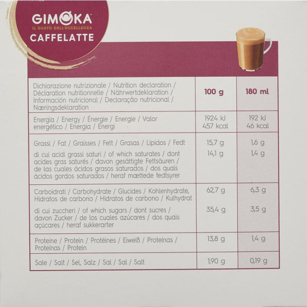 Кофе в капсулах для кофемашин Gimoka Dolce Gusto Caffelatte (16 штук в упаковке)