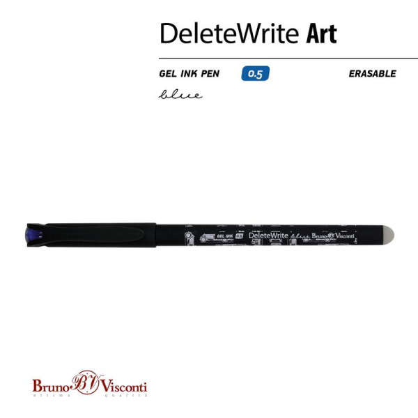 Ручка гелевая со стираемыми чернилами Bruno Visconti DeleteWrite  Автомобиль синяя (толщина линии 0.4 мм)