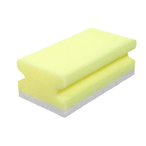 Губки для мытья посуды TERSO Т121 поролоновые 130x70x44 мм 8 штук в  упаковке желтые