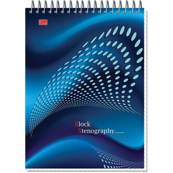 Блокнот Stenography А5 60 листов в ассортименте в клетку на спирали (145х203 мм)
