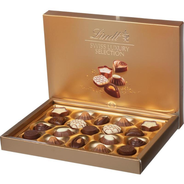Шоколадные конфеты Lindt пралине Швейцарская роскошь 195 г