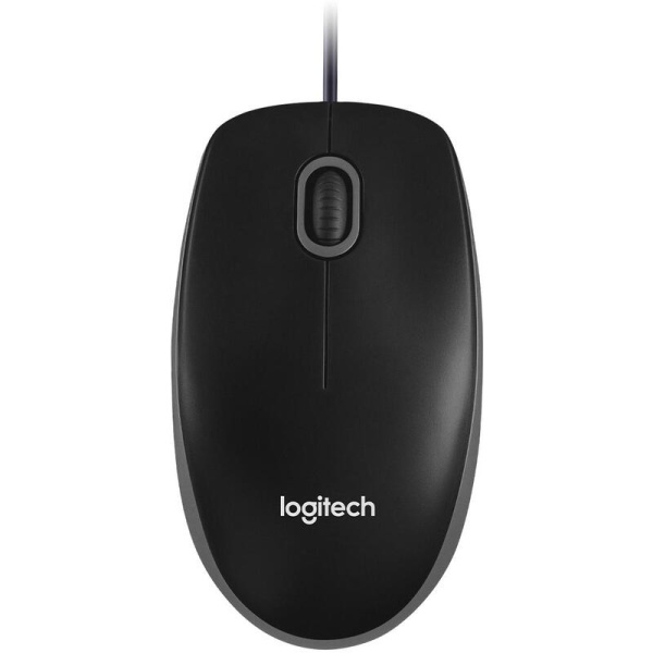 Мышь проводная Logitech B100 черная (910-006605)