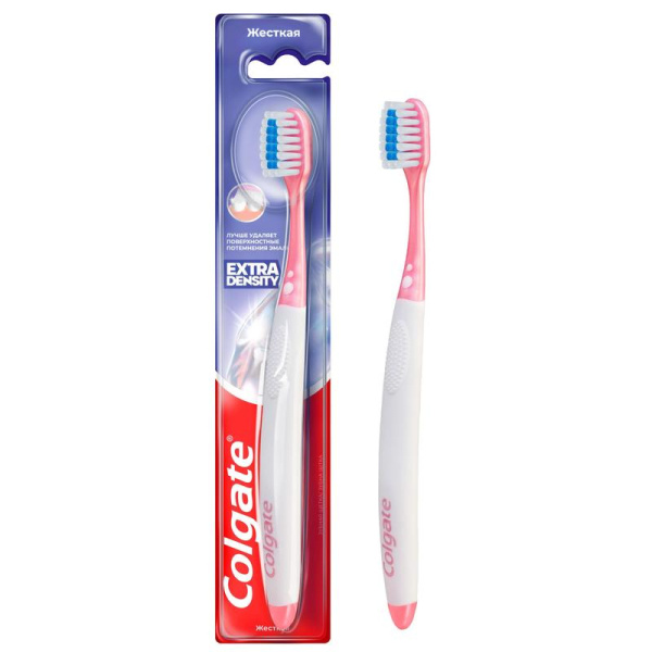 Зубная щетка Colgate Extra Density для эффективного очищения жесткая  (цвет в ассортименте)