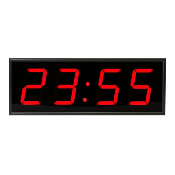 Часы настенные Импульс Электронное табло 410-EURO-R-ETN-NTP (44x16x6 см)